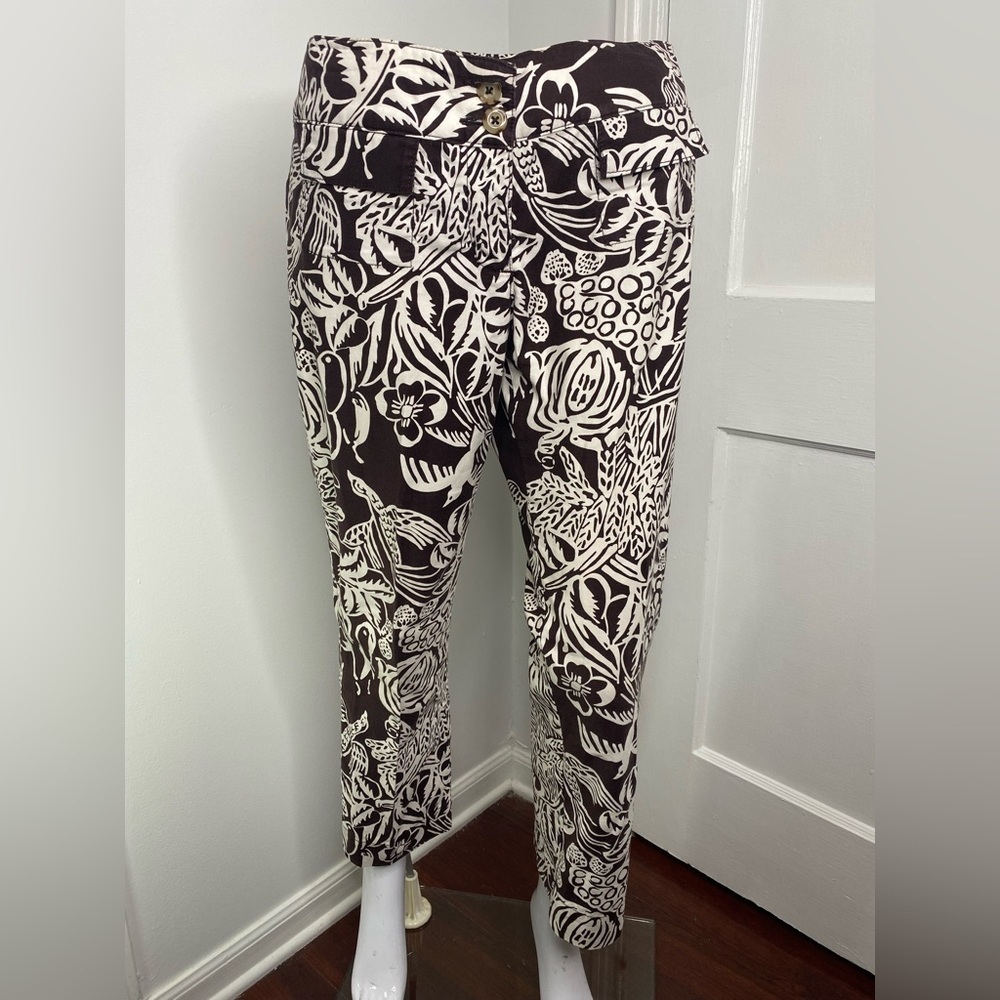 CABI Stylish Brown and White Women's Pants